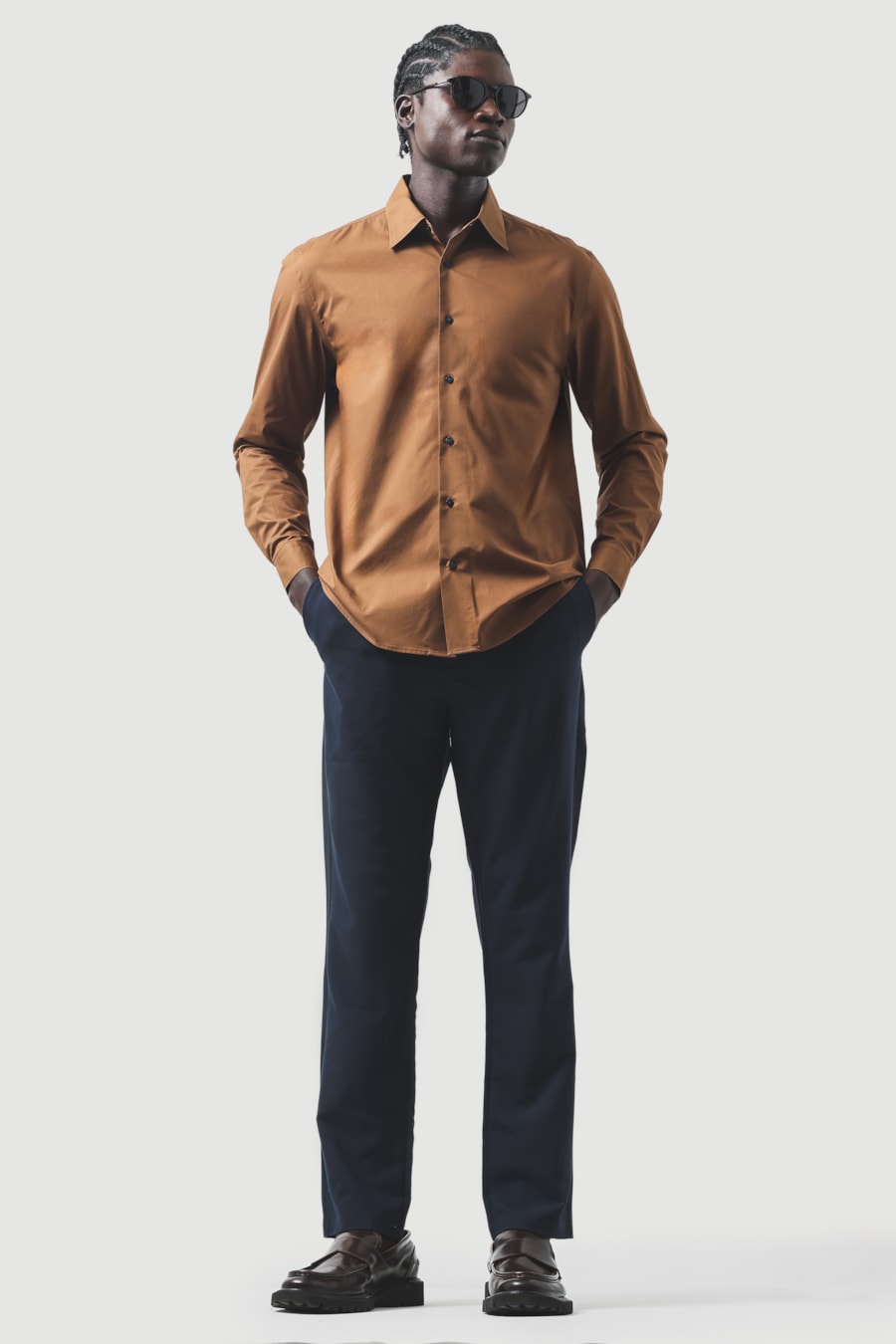 Camisa Manga Longa Regular One Piece Collar Havana — foto 2 de 6