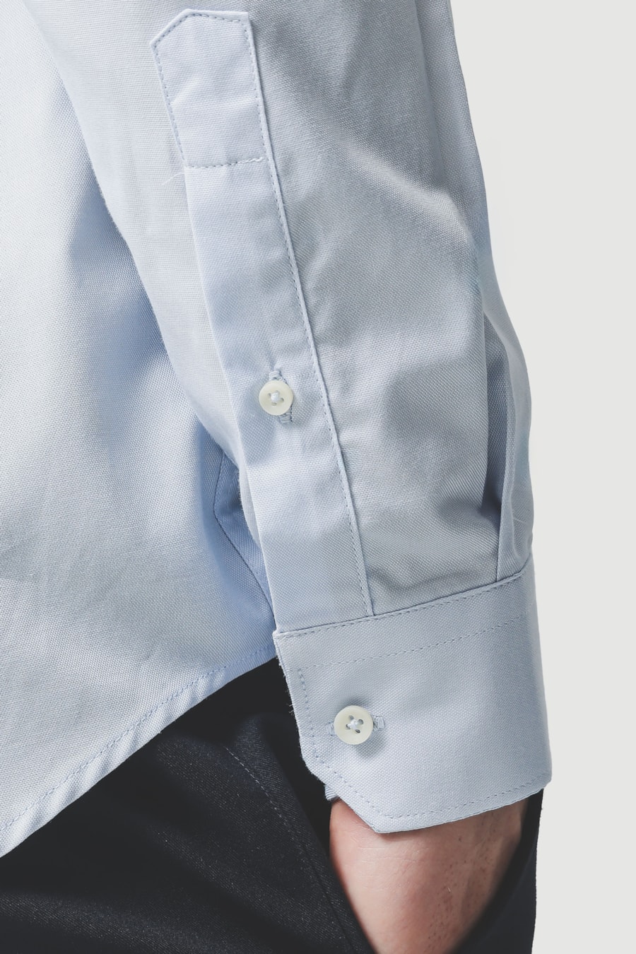 Camisa Manga Longa Regular Oxford 50 Azul Claro — foto 3 de 6