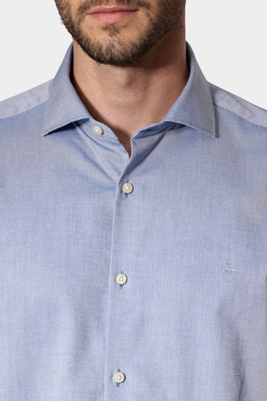 Camisa Manga Longa Regular Oxford 50 Viadutus Azul Medio — foto 3 de 6