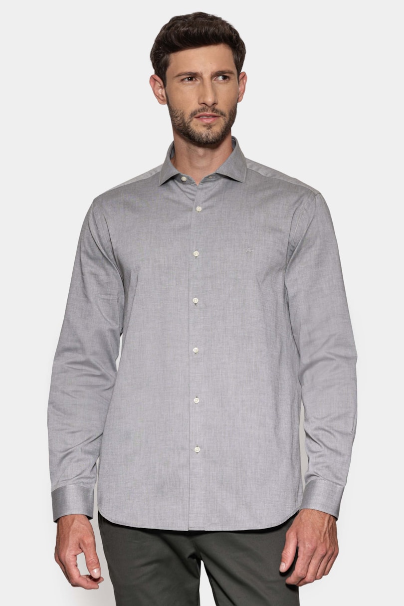 Camisa Manga Longa Regular Oxford 50 Viadutus Verde