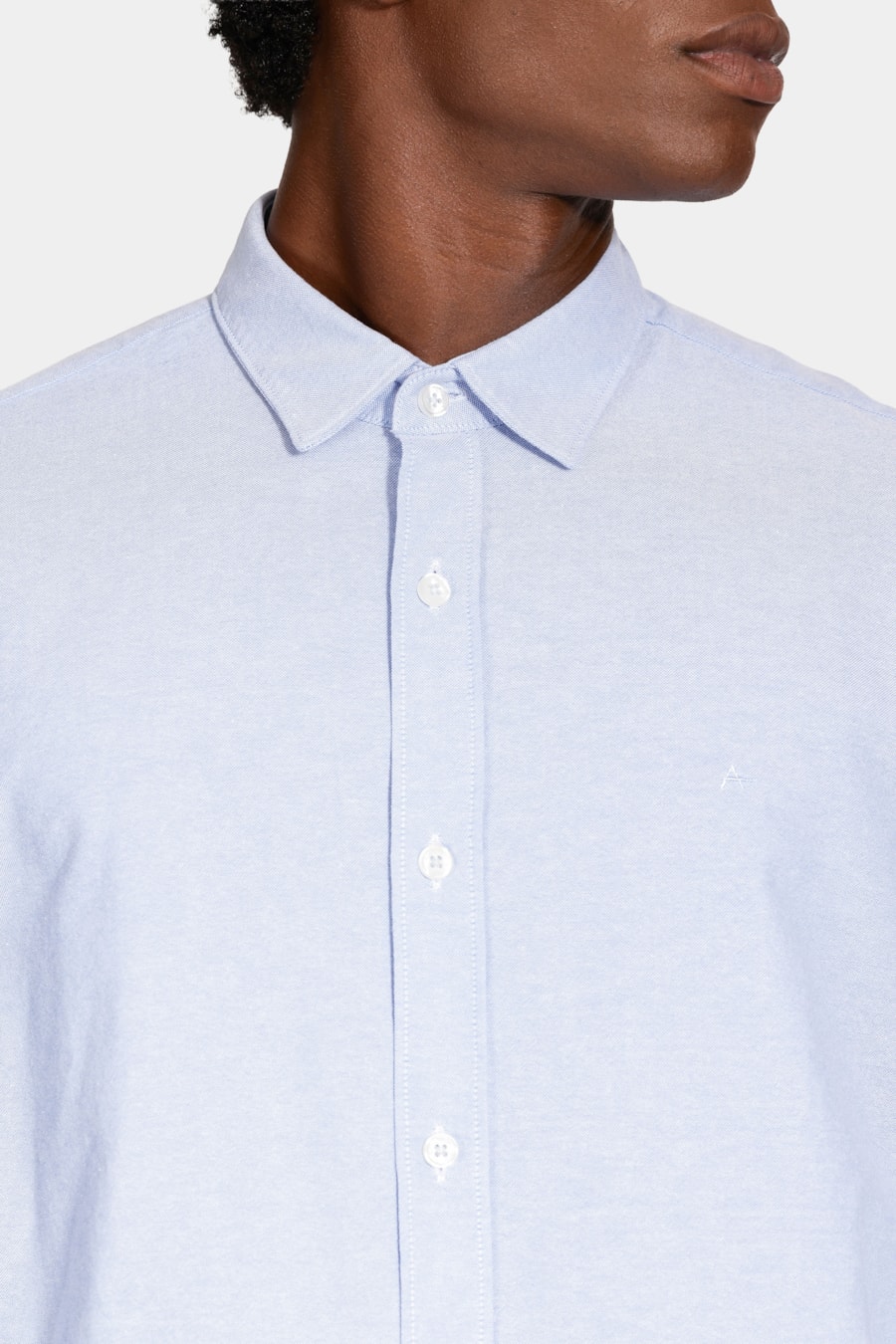 Camisa Manga Longa Regular Oxford Azul Celeste — foto 3 de 7