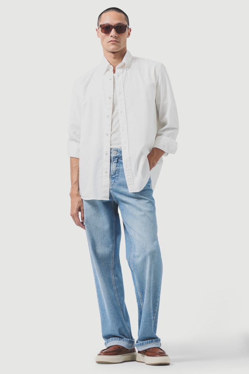 Camisa Manga Longa Regular Oxford Bg Button-Down Branco