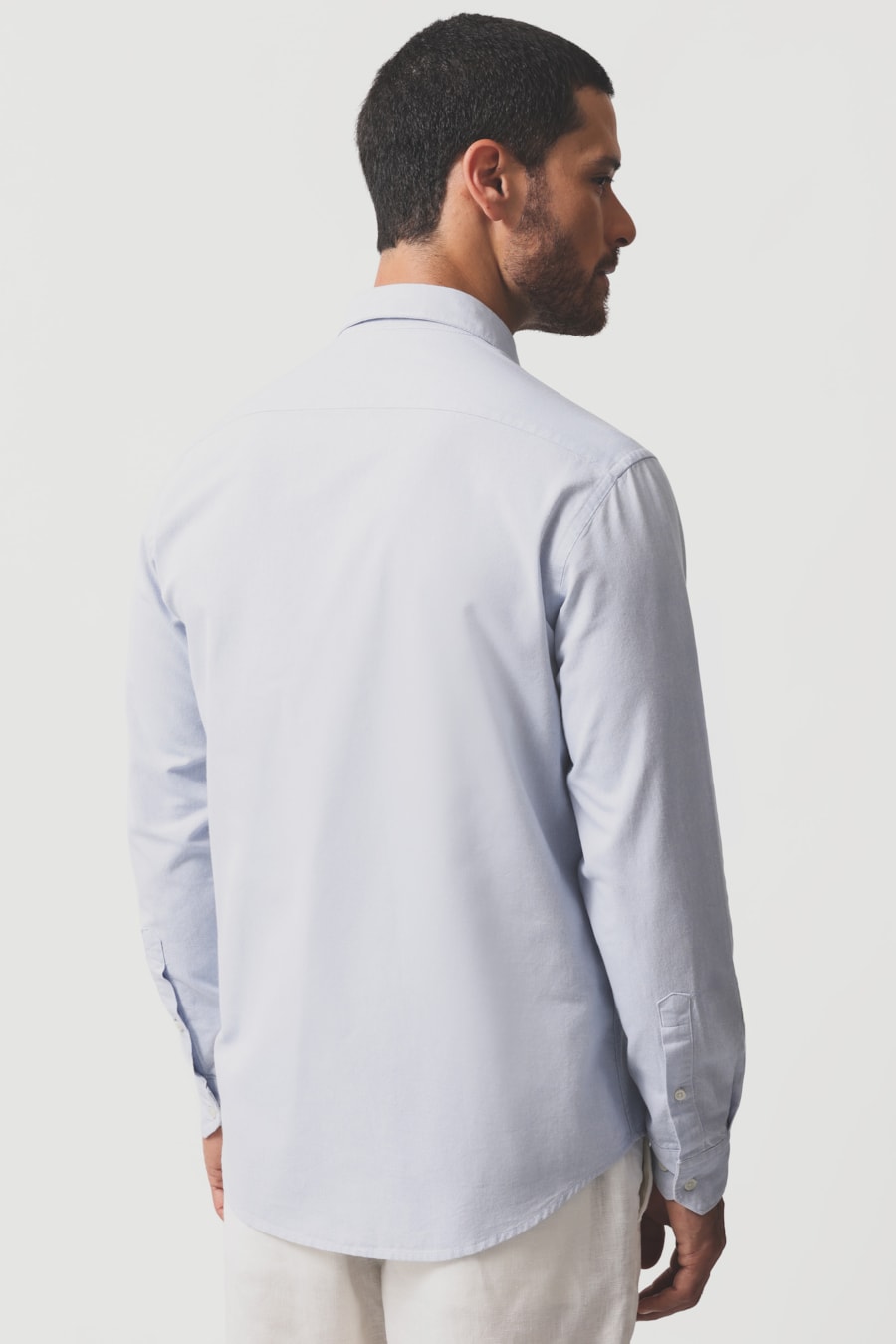 Camisa Manga Longa Regular Oxford Planalto Azul Claro — foto 4 de 6
