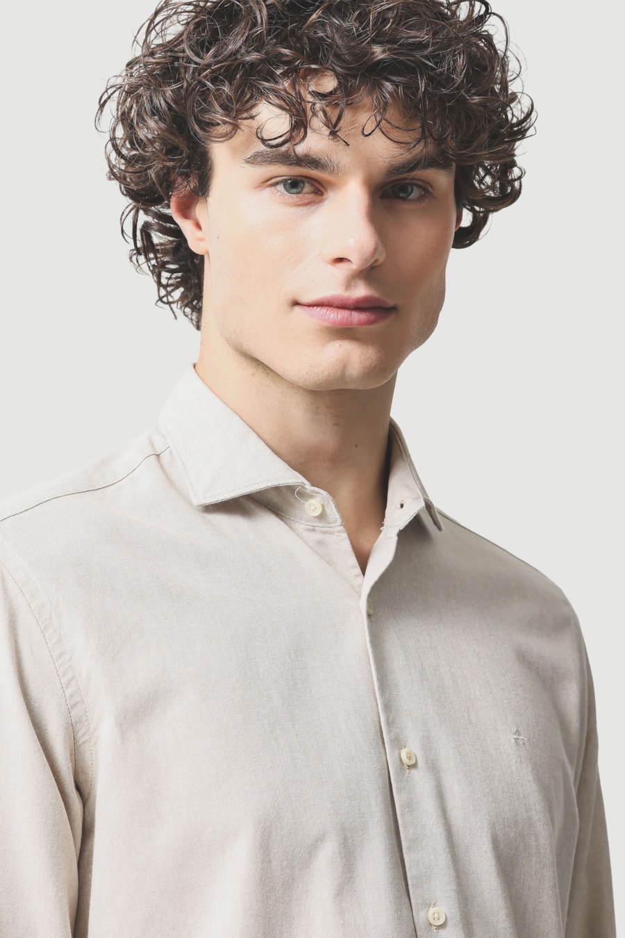 Camisa Manga Longa Regular Oxford Planalto Camelo 118 — foto 3 de 6