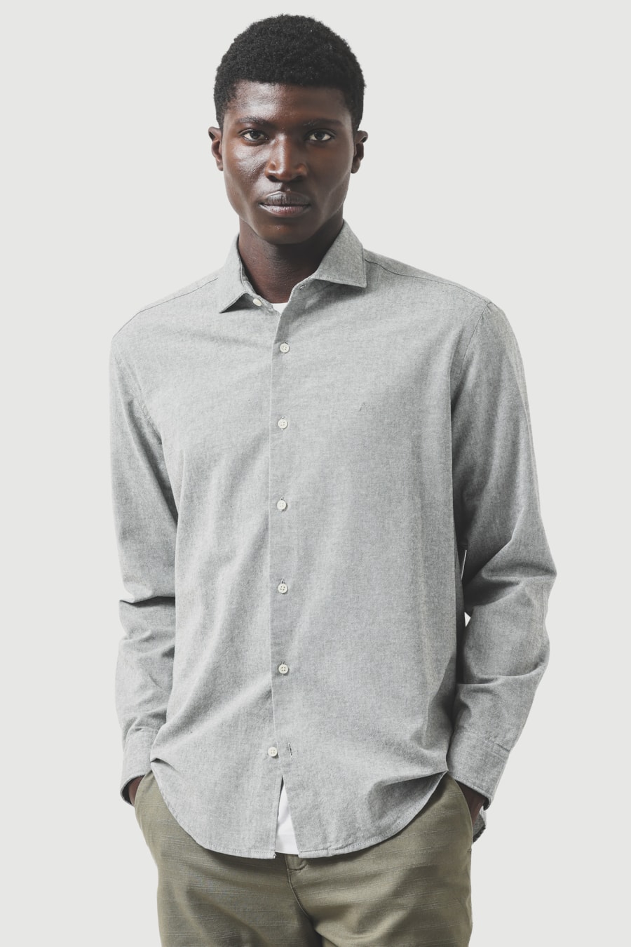 Camisa Manga Longa Regular Oxford Planalto Verde Escuro — foto 1 de 6