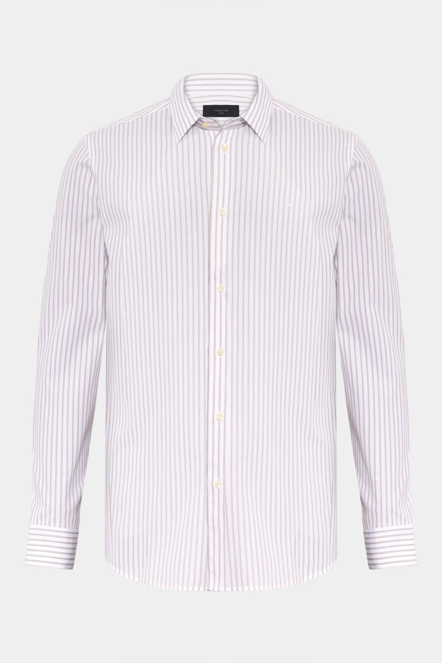 Camisa Manga Longa Regular Pima Listrada Branco C/Areia — foto 6 de 7