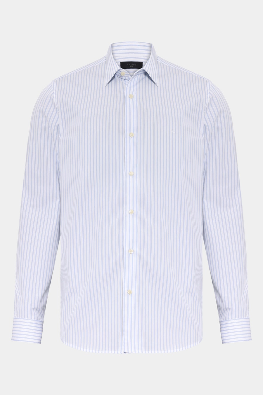 Camisa Manga Longa Regular Pima Listrada Branco C/Azul — foto 5 de 6