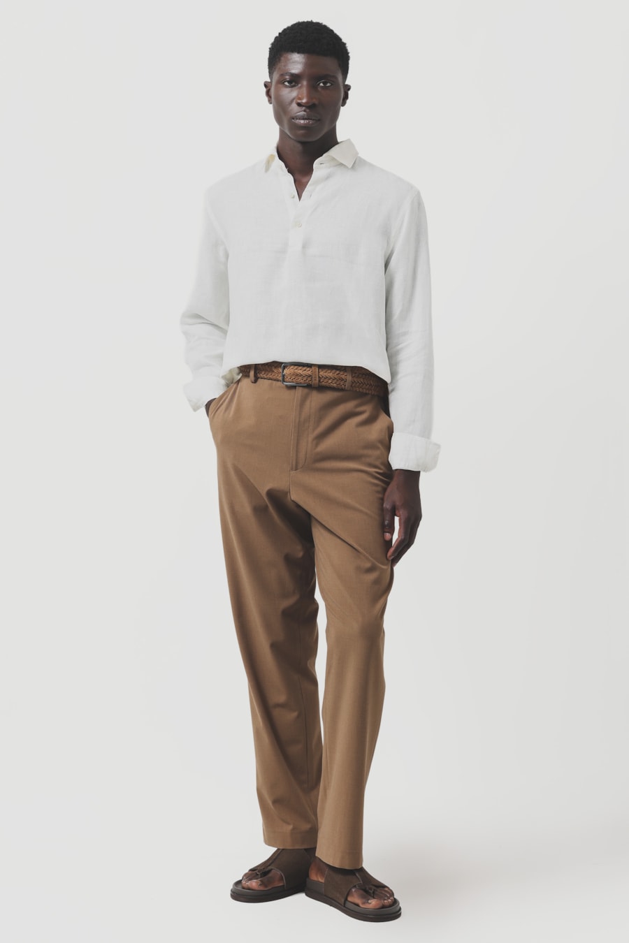 Camisa Manga Longa Regular Puro Linho Off White — foto 2 de 6