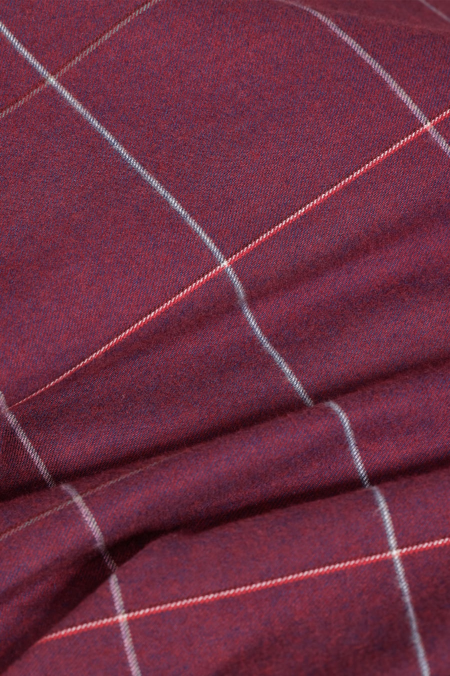 Camisa Manga Longa Regular s João Xadrez Bordeaux — foto 5 de 6