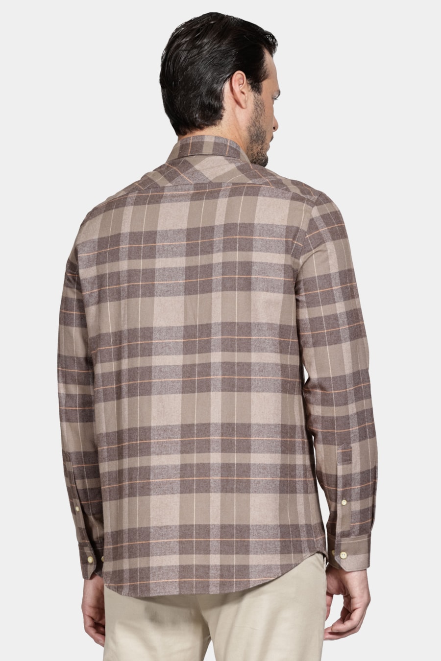 Camisa Manga Longa Regular São João Xadrez Caqui — foto 4 de 6