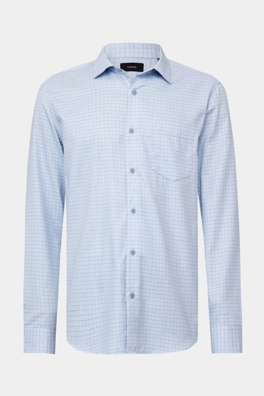 Camisa Manga Longa Regular Sarja Algodao Xadrez Azul C/ Marinho — foto 5 de 6