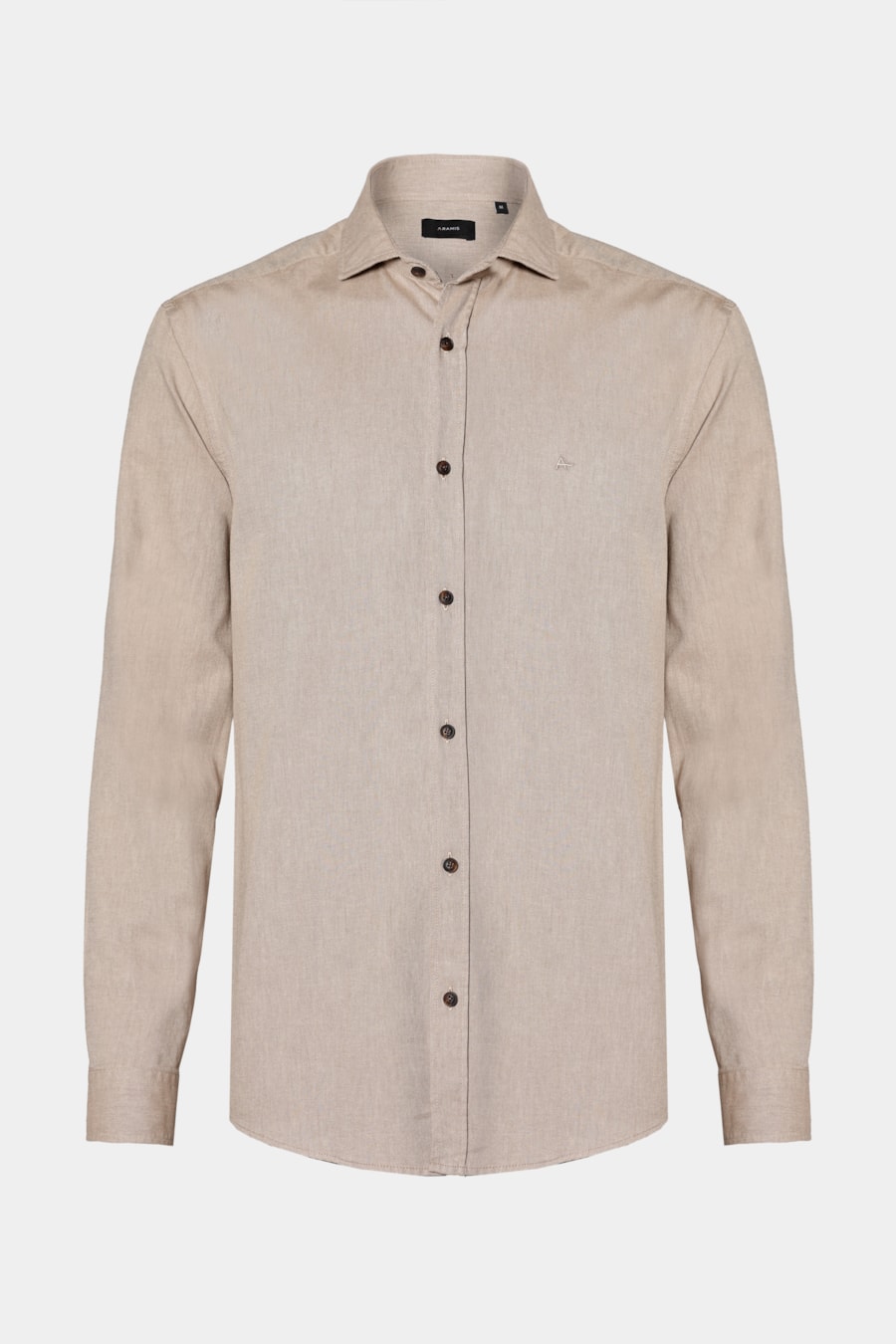 Camisa Manga Longa Regular Sarja Flat Caqui — foto 5 de 6