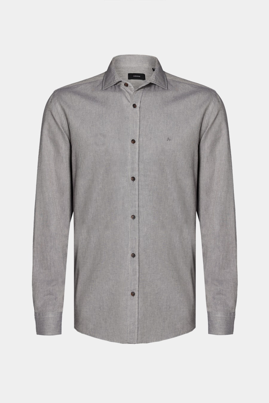 Camisa Manga Longa Regular Sarja Flat Marinho — foto 6 de 7