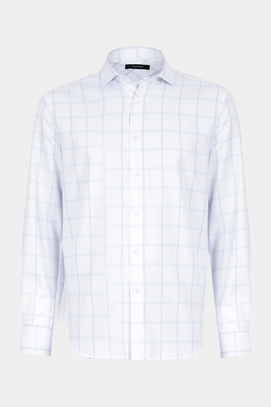 Camisa Manga Longa Regular Siena Misto Xadrez Branco C/Azul — foto 5 de 6