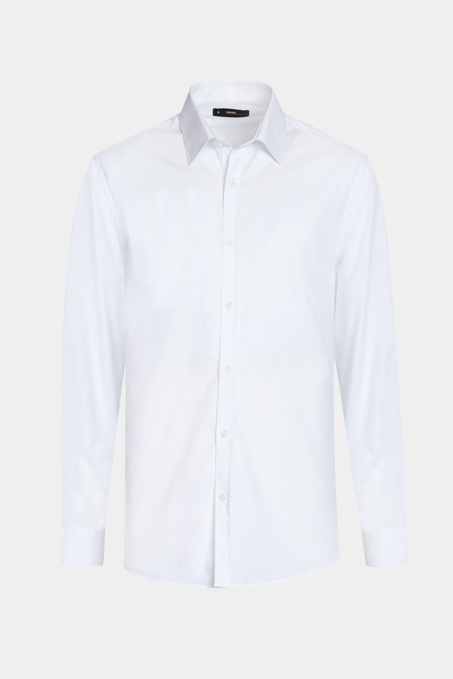 Camisa Manga Longa Regular Social Tricoline de Algodão Liso Branco — foto 5 de 5
