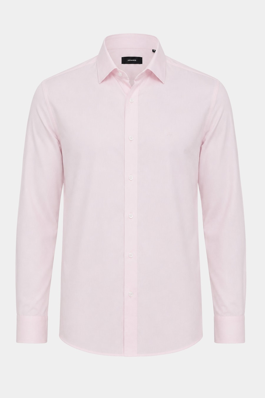 Camisa Manga Longa Regular Social Tricoline de Algodão Liso Rosa — foto 6 de 7