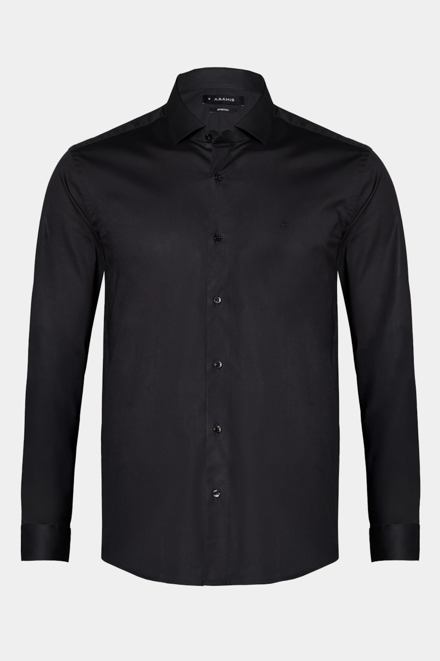 Camisa Manga Longa Regular Stretch Liso Preto — foto 5 de 5