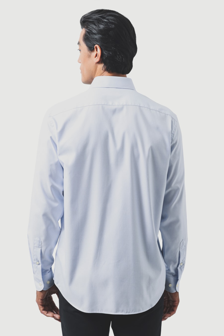 Camisa Manga Longa Regular Stripe Wrinkle Free Azul — foto 4 de 6
