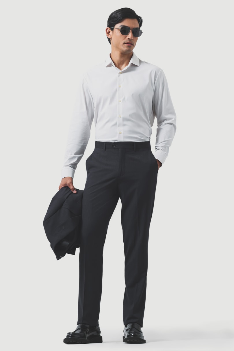 Camisa Manga Longa Regular Tech Flex Branco C/Areia