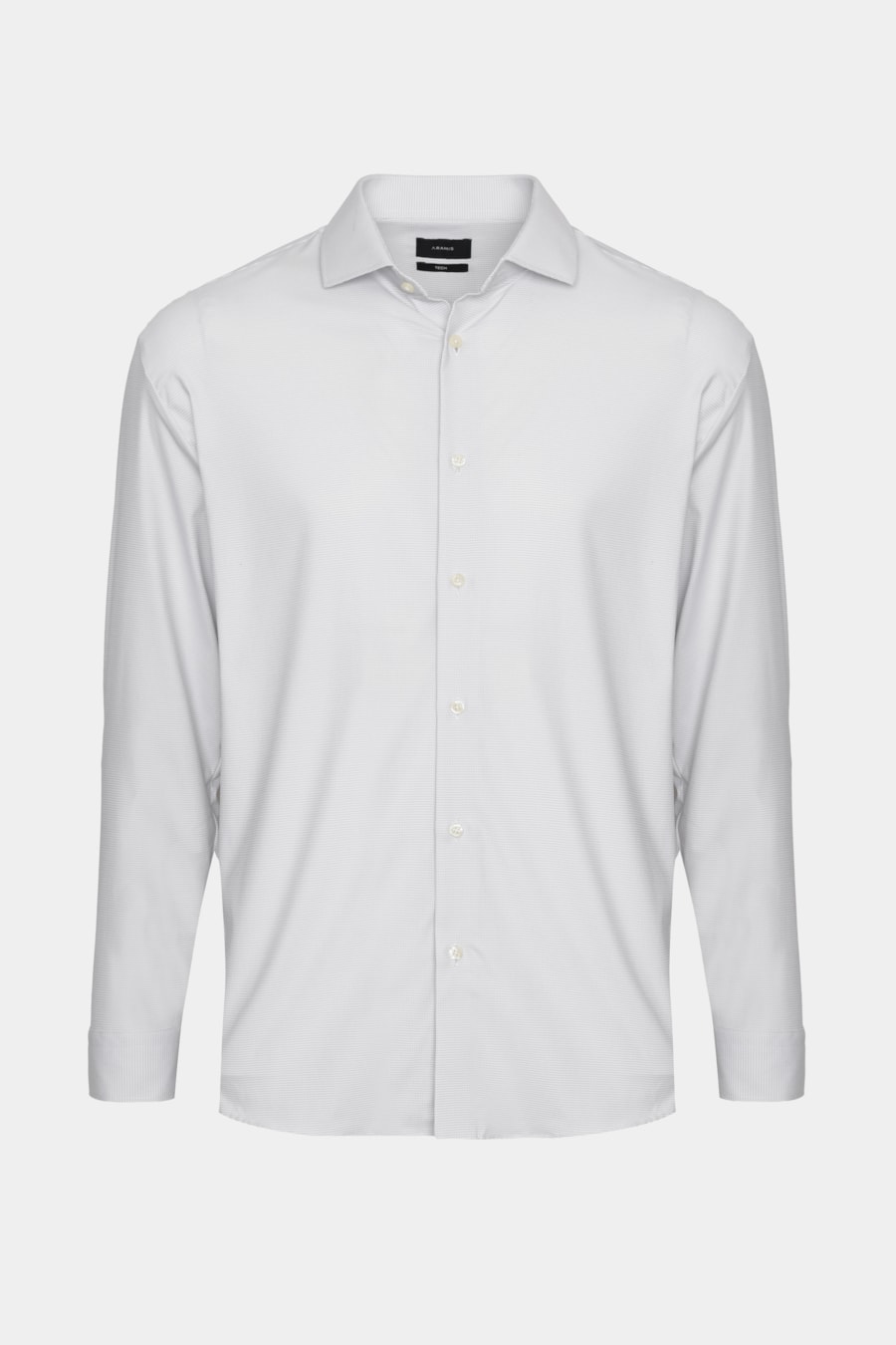 Camisa Manga Longa Regular Tech Flex Micro Xd Branco C/Cinza — foto 5 de 6