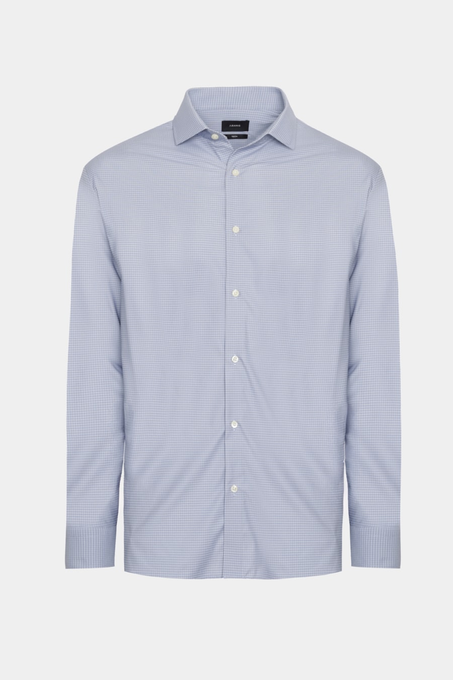 Camisa Manga Longa Regular Tech Flex Xadrez Azul C/Branco — foto 5 de 5