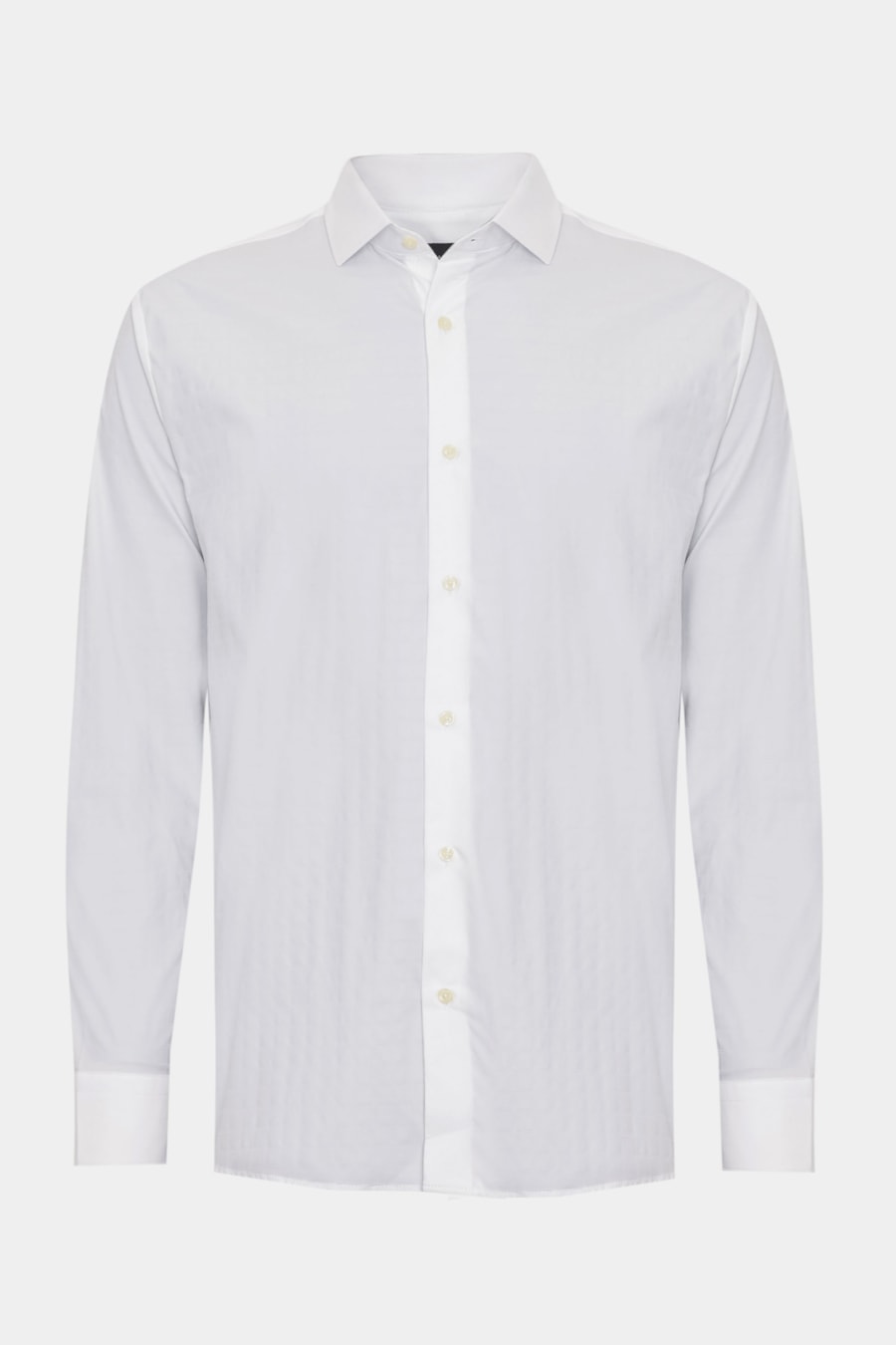 Camisa Manga Longa Regular Tech Flex Xadrez Falso Liso Branco — foto 5 de 6
