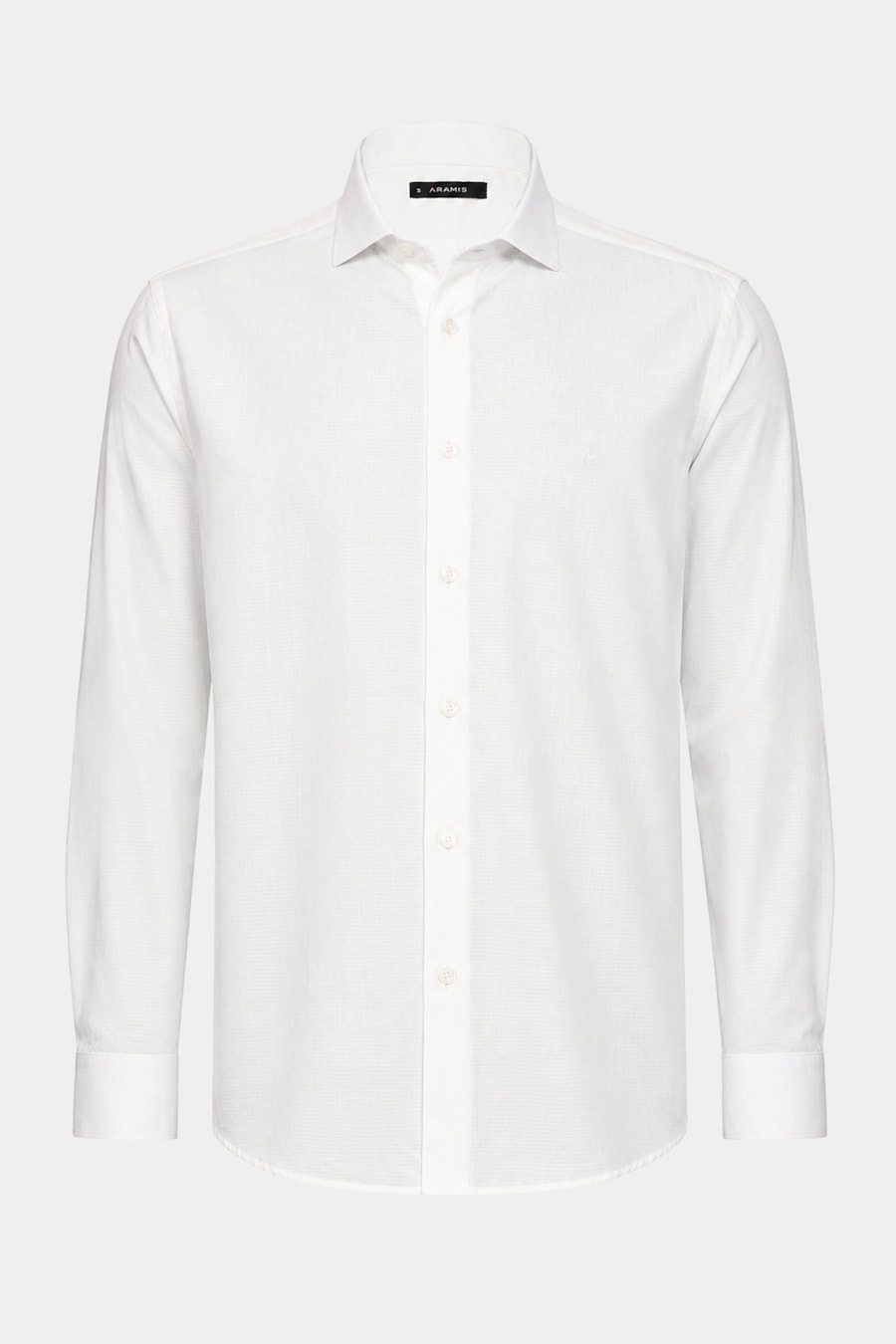 Camisa Manga Longa Regular Textura Quadrado Mini Off White — foto 5 de 6
