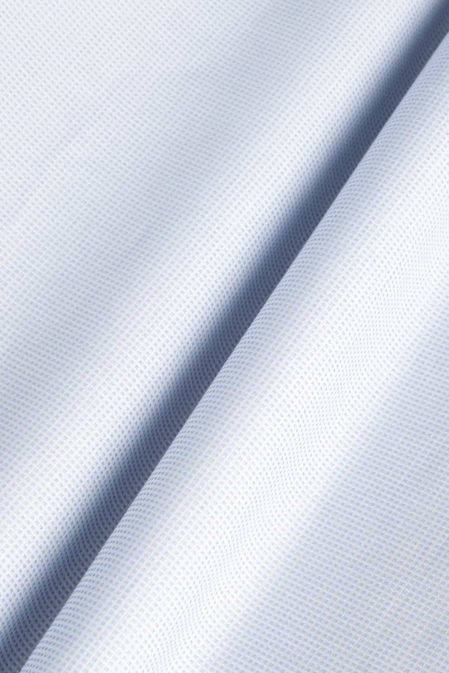 Camisa  Manga Longa Regular Tricoline Algodão Textura Azul Claro — foto 6 de 6