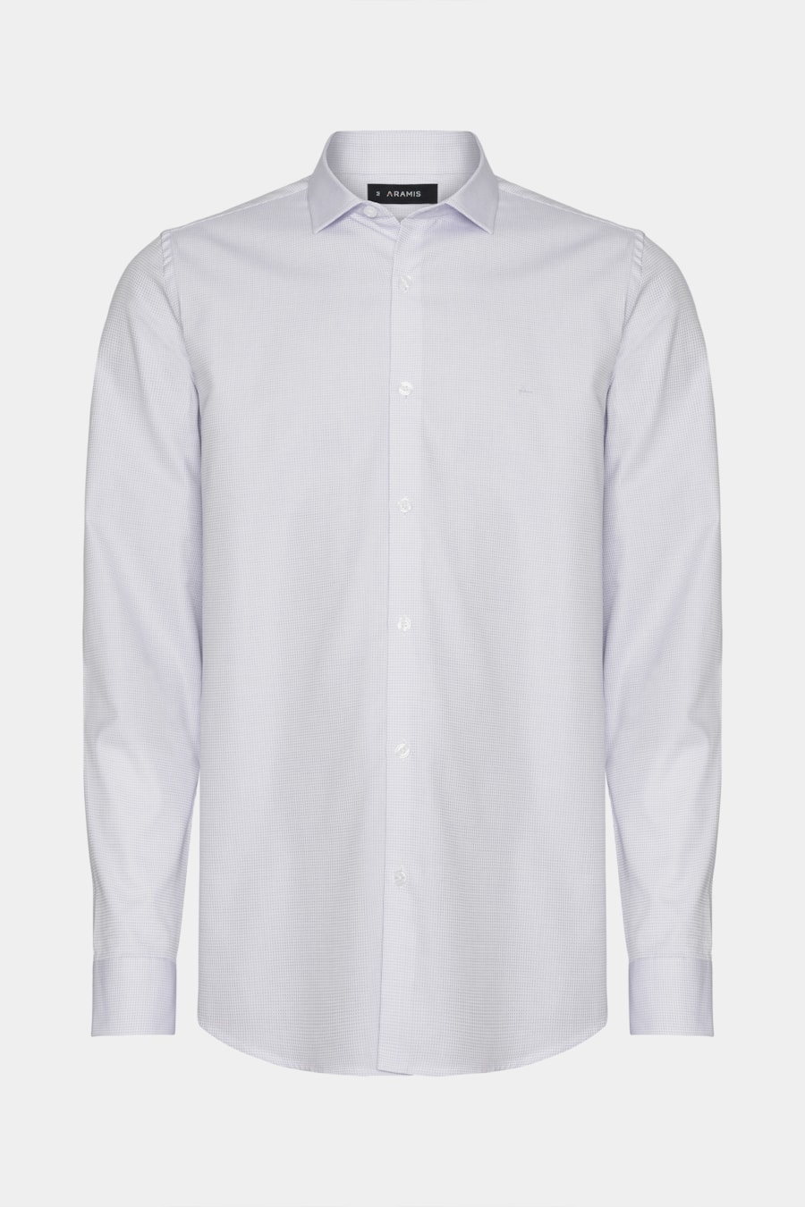 Camisa Manga Longa Regular Tricoline Algodão Textura Lilas — foto 5 de 6