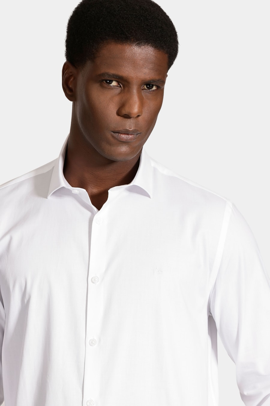 Camisa Manga Longa Regular Tricoline Maquineta Branco — foto 3 de 6