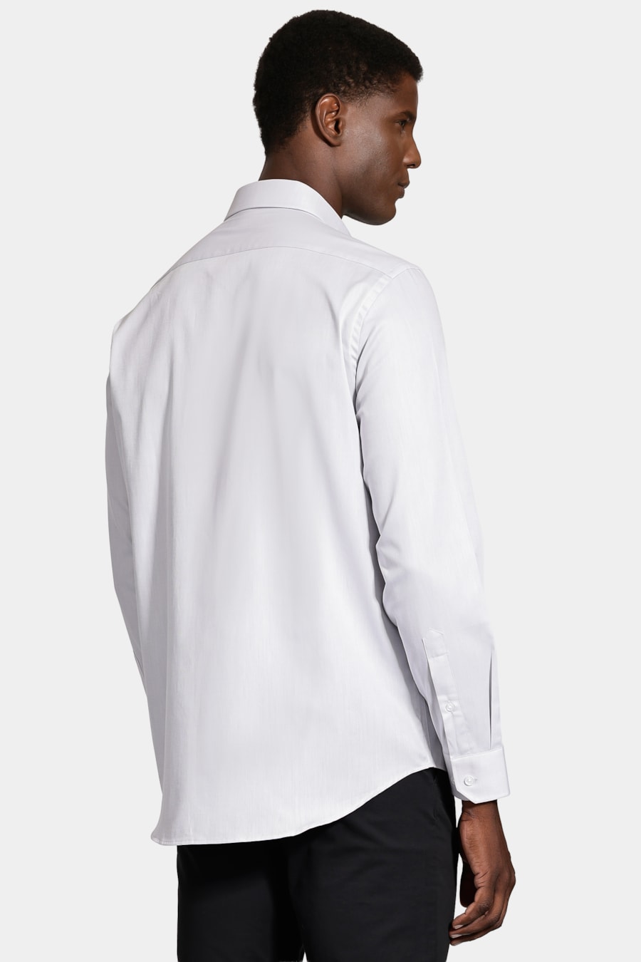 Camisa Manga Longa Regular Tricoline Maquineta Cinza — foto 4 de 6