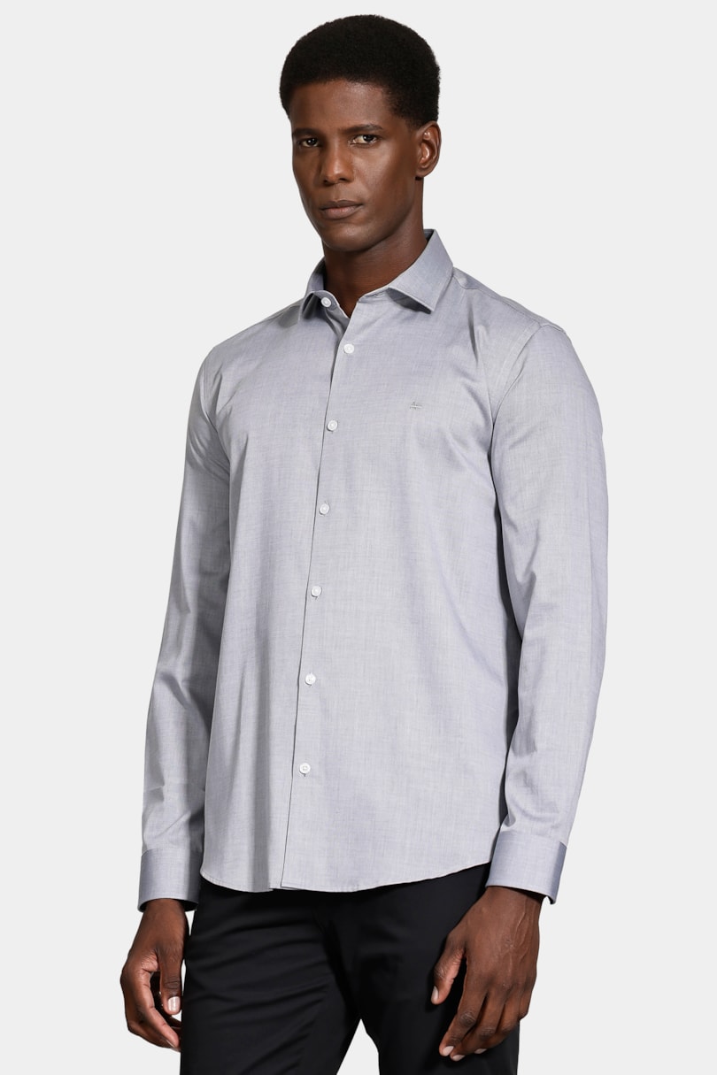 Camisa Manga Longa Regular Tricoline Maquineta Marinho