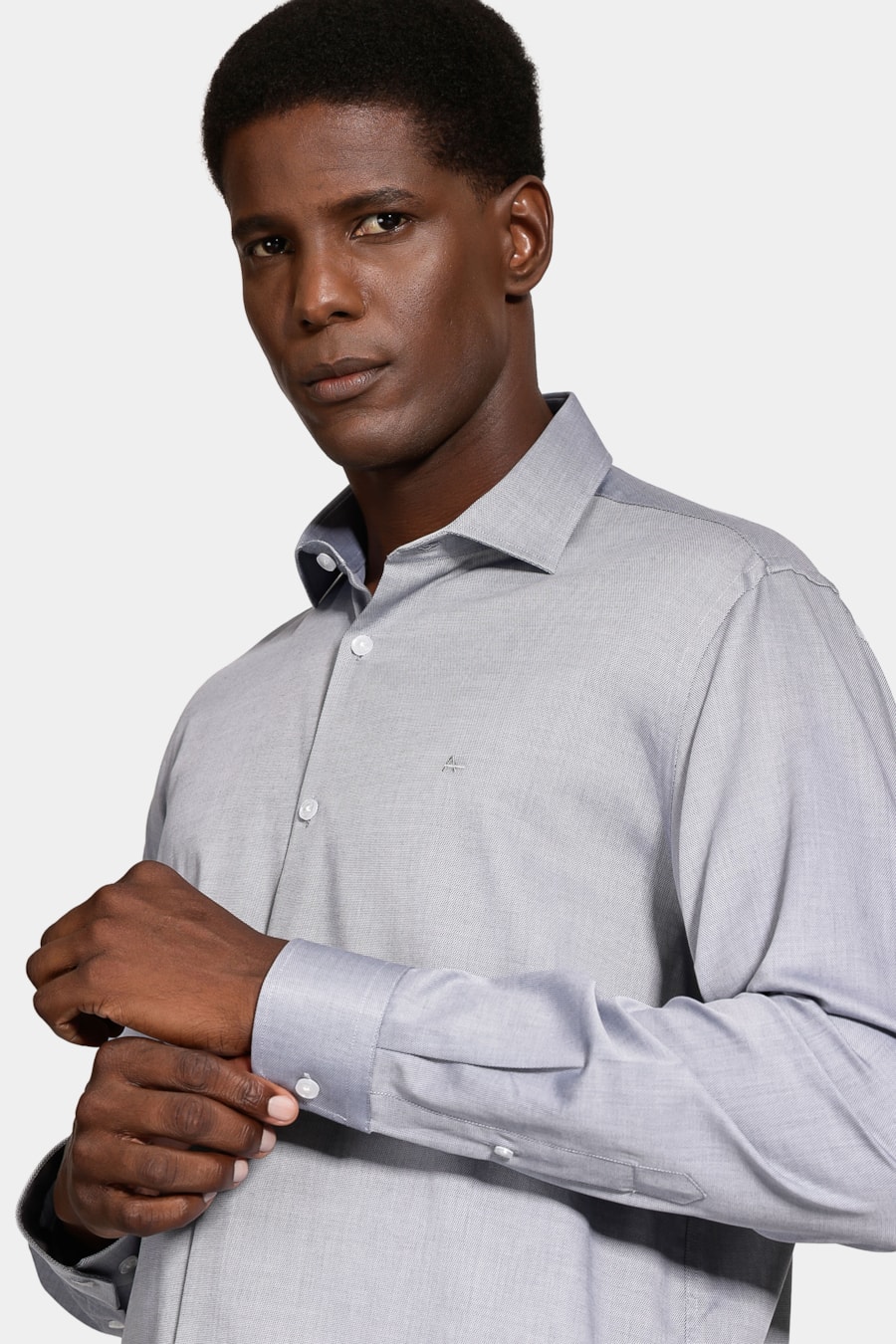 Camisa Manga Longa Regular Tricoline Maquineta Marinho — foto 3 de 6