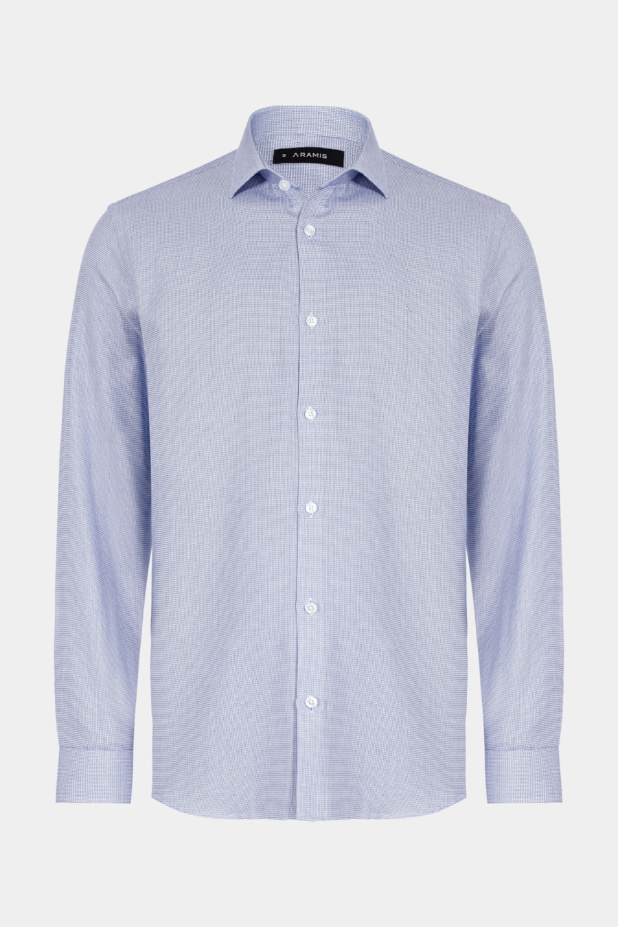 Camisa Manga Longa Regular Tricoline Maquineta Mix Azul — foto 5 de 6