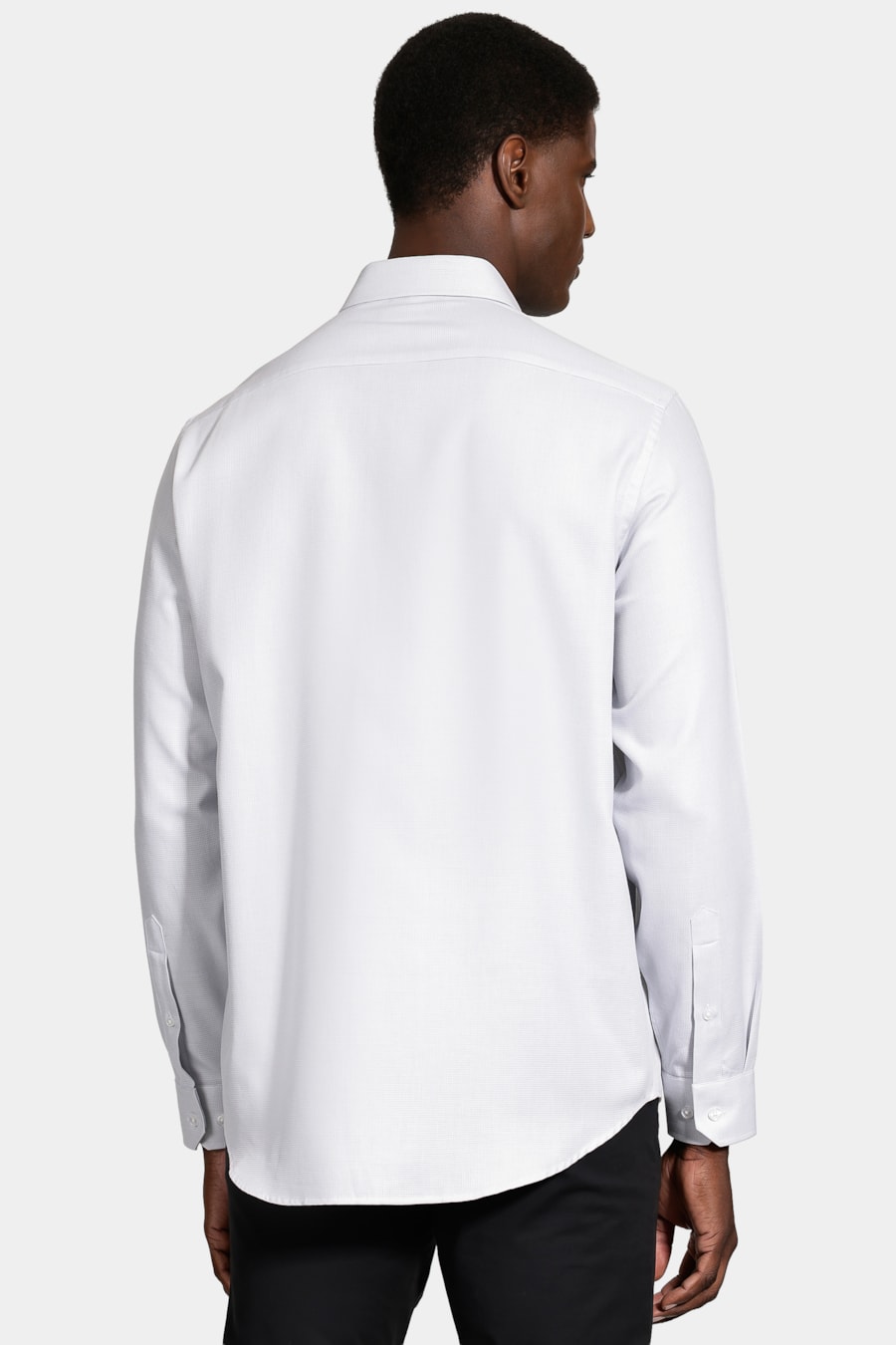 Camisa Manga Longa Regular Tricoline Maquineta Mix Cinza — foto 4 de 6