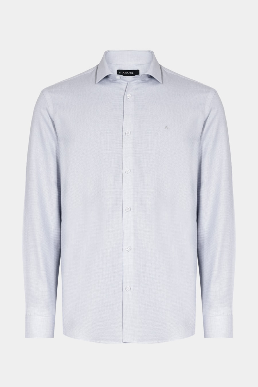 Camisa Manga Longa Regular Tricoline Maquineta Mix Cinza — foto 5 de 6