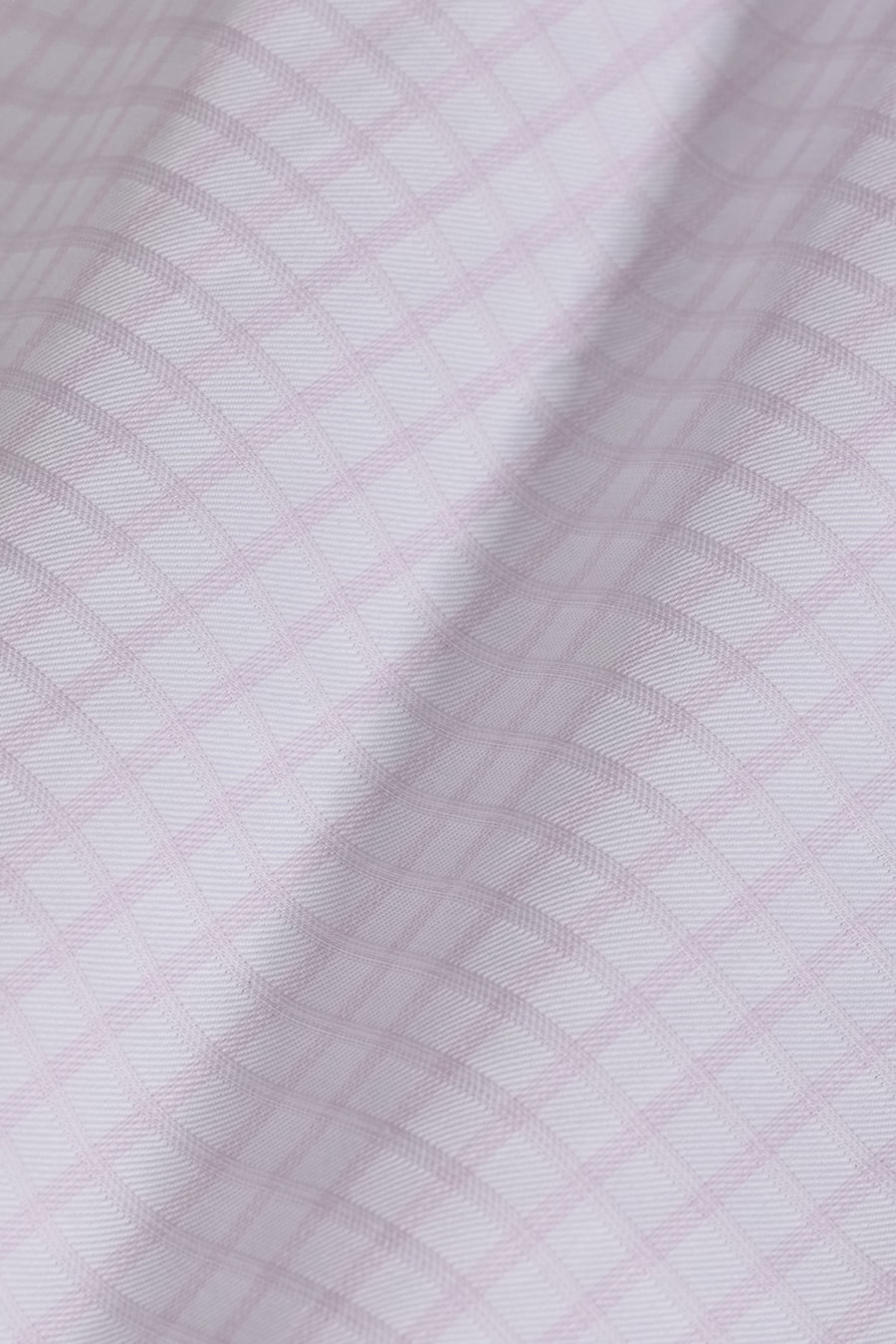 Camisa Manga Longa Regular Tricoline Maquineta Xadrez Branco C/Rosa — foto 6 de 6