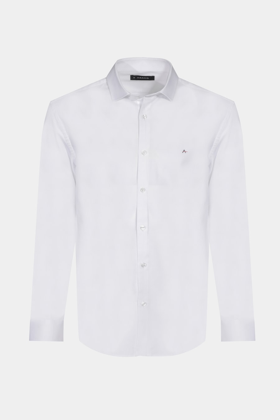 Camisa Manga Longa Regular Tricoline Maquinetada Fio 40 Branco — foto 6 de 6