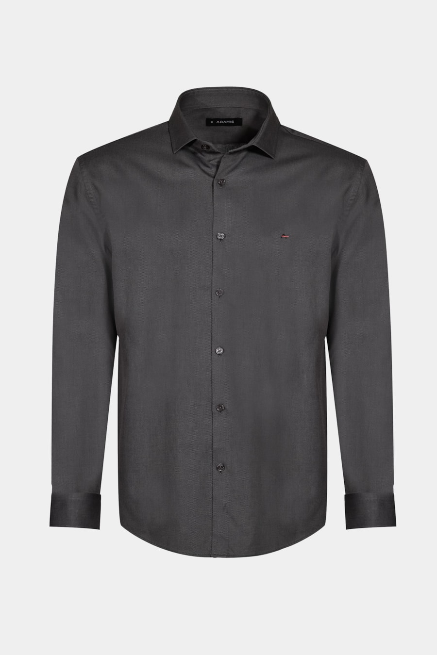 Camisa Manga Longa Regular Tricoline Maquinetada Fio 40 Chumbo