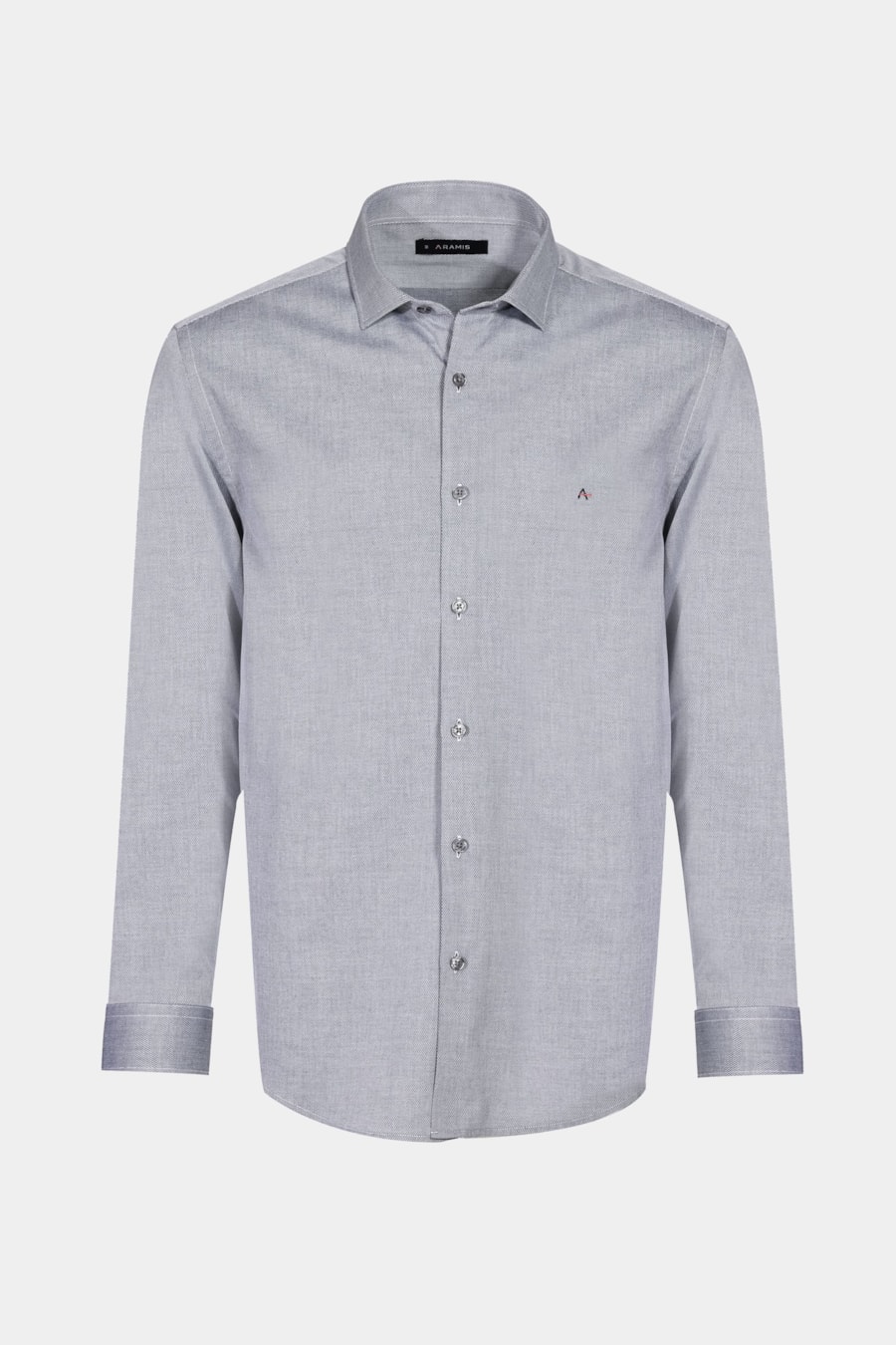 Camisa Manga Longa Regular Tricoline Maquinetada Fio 40 Marinho