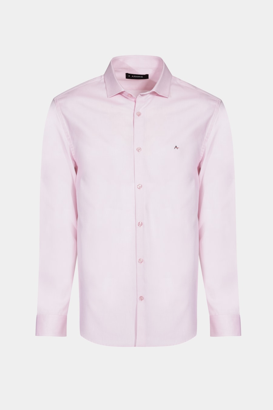 Camisa Manga Longa Regular Tricoline Maquinetada Fio 40 Rosa