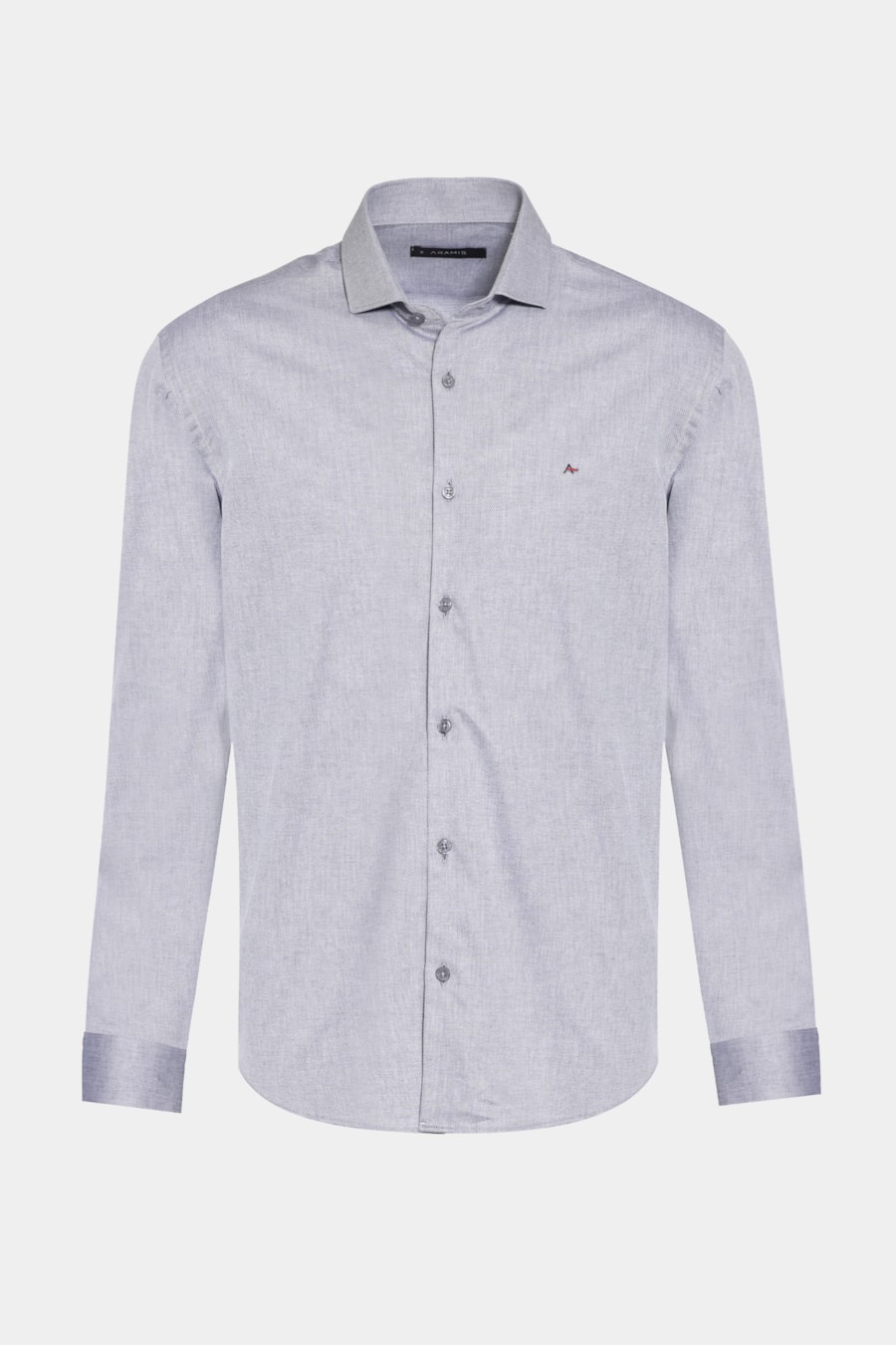 Camisa Manga Longa Regular Tricoline Maquinetado Fio 40 Marinho — foto 6 de 6