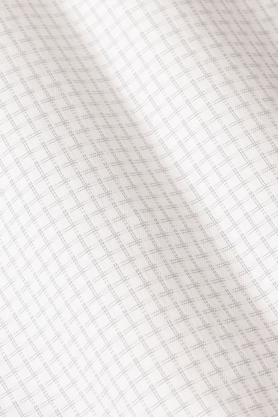 Camisa Manga Longa Regular Tricoline Maquinetado Mix Branco C/Cinza — foto 6 de 6