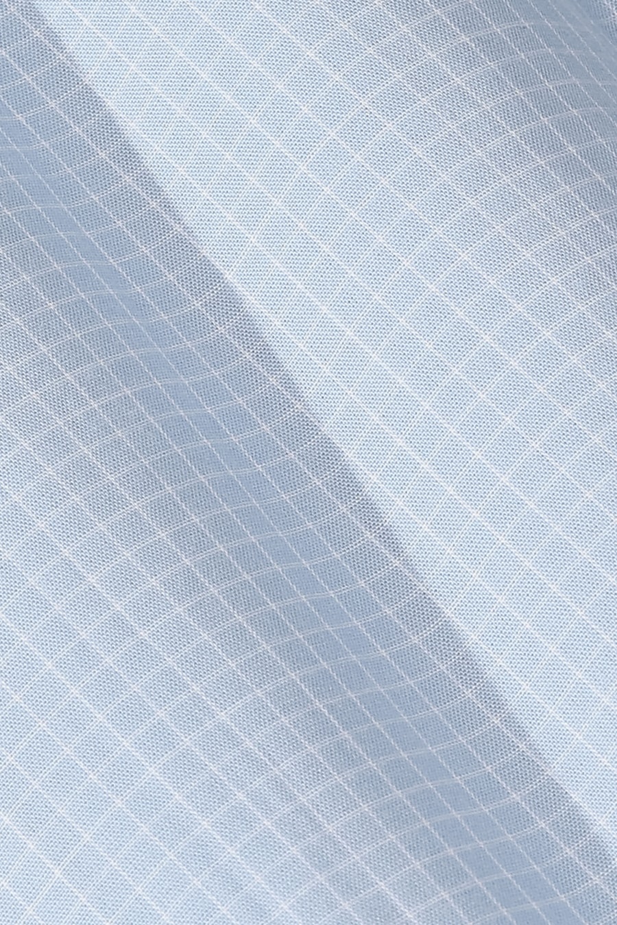 Camisa Manga Longa Regular Tricoline Micro Xadrez Azul Claro C/Branco — foto 6 de 6
