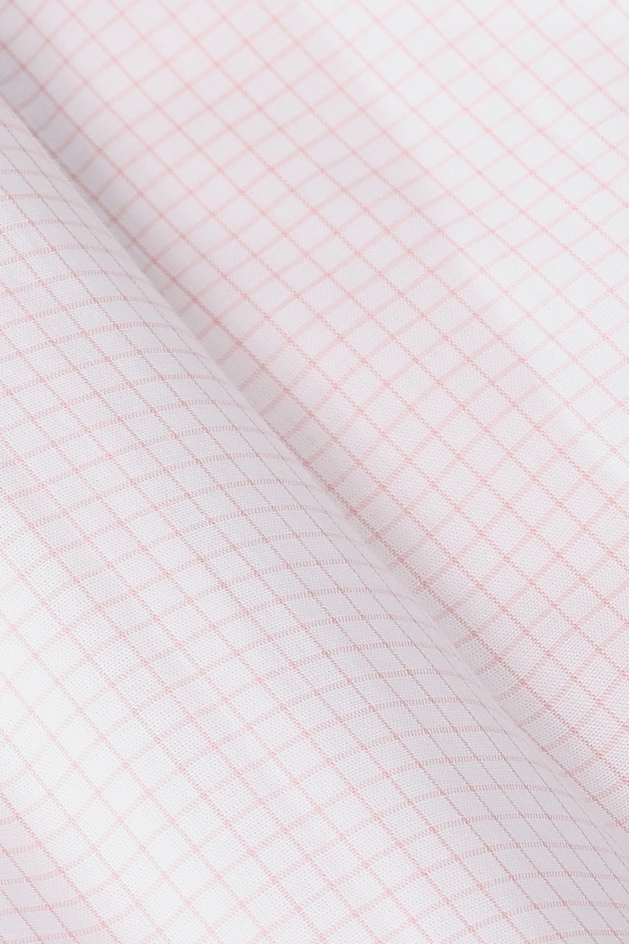 Camisa Manga Longa Regular Tricoline Micro Xadrez Branco C/Rosa — foto 6 de 6