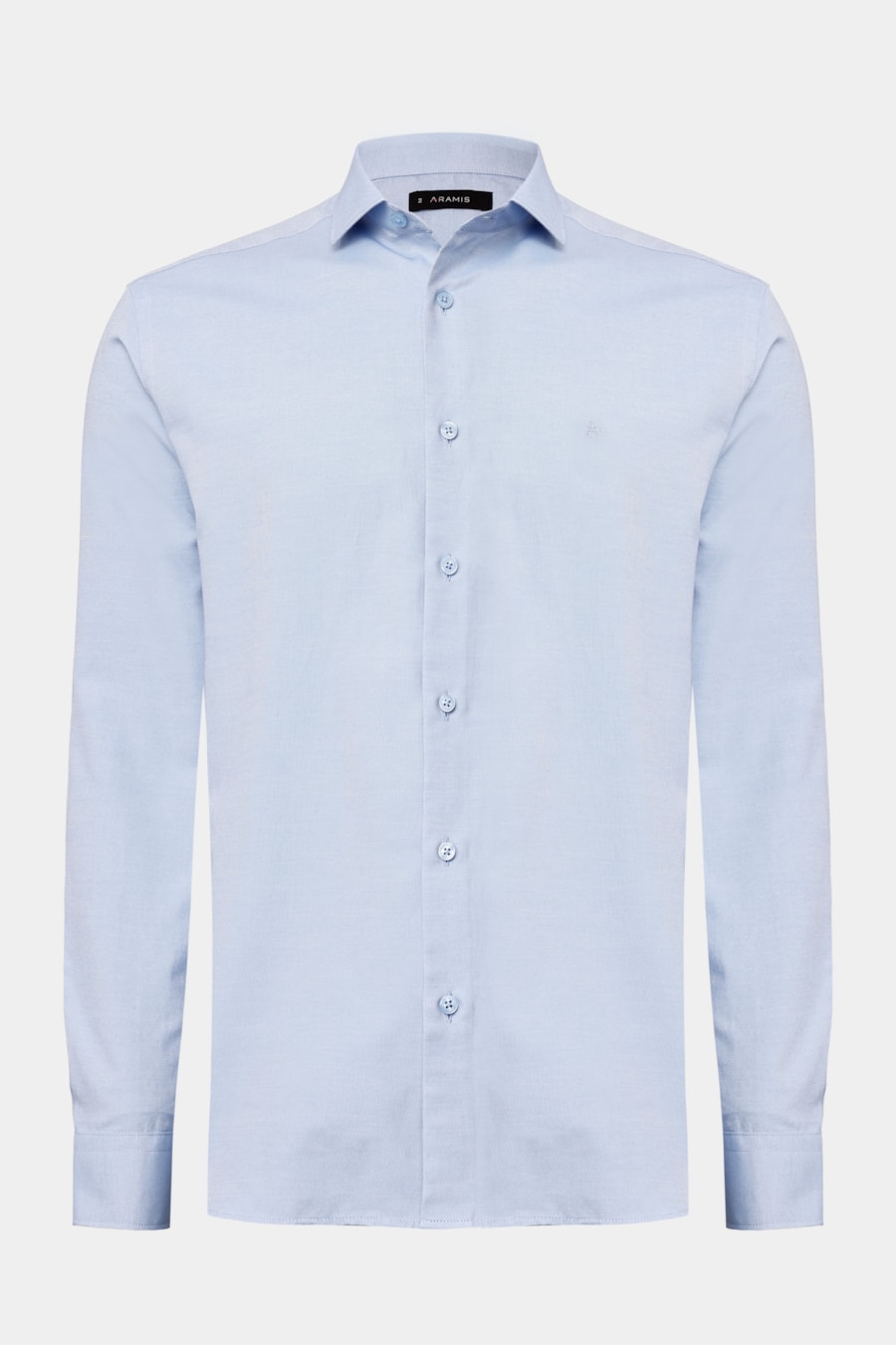 Camisa Manga Longa Regular Tricoline Mix Azul — foto 5 de 6