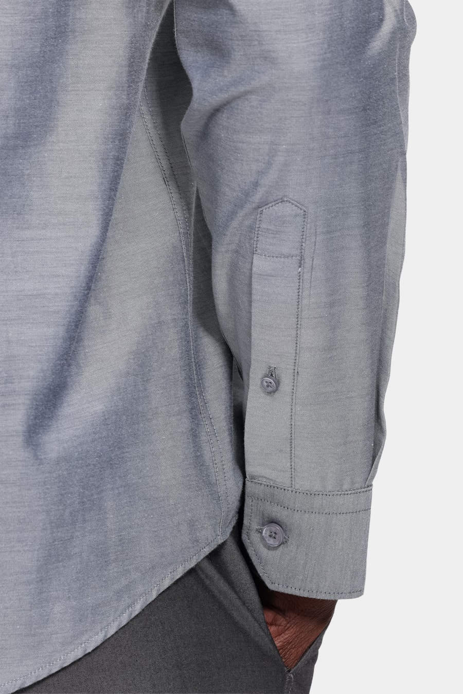 Camisa Manga Longa Regular Tricoline Mix Preto — foto 3 de 6