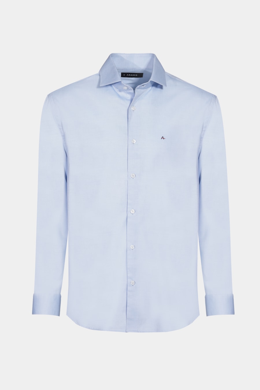 Camisa Manga Longa Regular Tricoline Pinpoint Azul