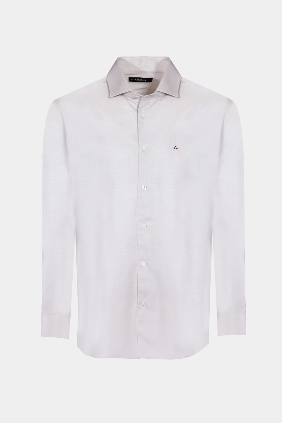 Camisa Manga Longa Regular Tricoline Pinpoint Bege — foto 6 de 6