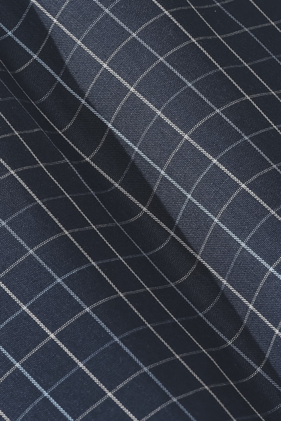 Camisa Manga Longa Regular Tricoline Xadrez Marinho C/Cinza — foto 6 de 6